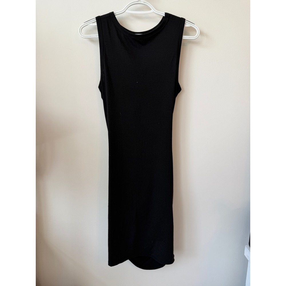 Black Twist Back Cutout Bodycon Mini Dress Sleeveless Small